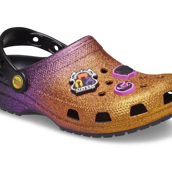 Exclusive Limited Edition Crocs Disney Hocus Pocus Glitter Clog & Jibbitz Charms - Picture 15 of 16